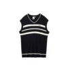 X-Girl Womens Bicolor Striped Knit Vest -The North Face || Air Jordan || Drole de Monsieur Sales Shop 105231021003 BLK 1