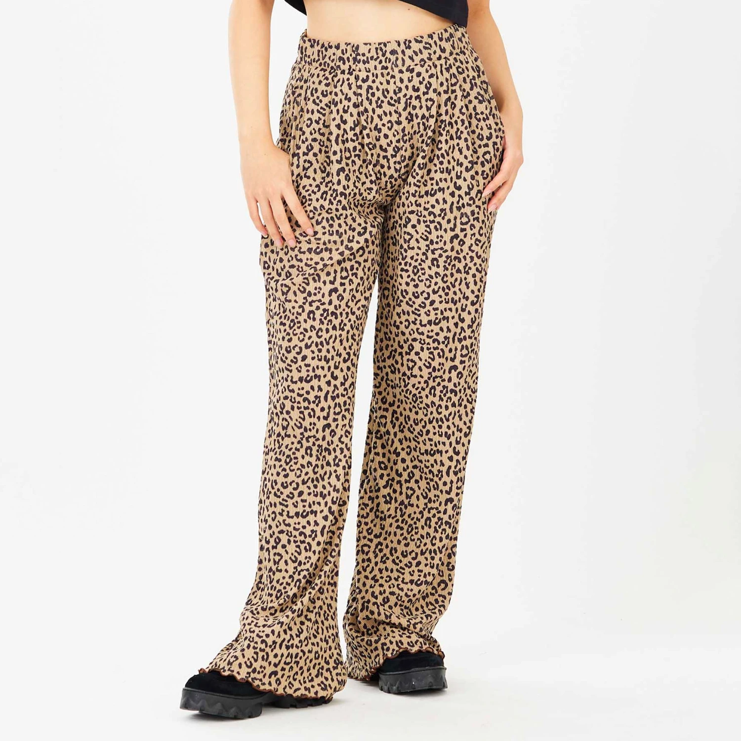 X-Girl Womens Shirred Crepe Wide Pants 4 X-Girl Womens Shirred Crepe Wide Pants - Image 2