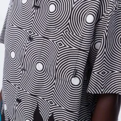 Neighborhood X DSC Mens Flame Pattern Shirt -The North Face || Air Jordan || Drole de Monsieur Sales Shop 231TSDSN SHM01 BLK 4