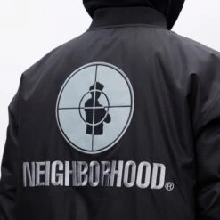 Neighborhood X Public Enemy X Majestic Mens Baseball Jacket 9 Neighborhood X Public Enemy X Majestic Mens Baseball Jacket -The North Face || Air Jordan || Drole de Monsieur Sales Shop 232FAMSN JKM01 BLK 4