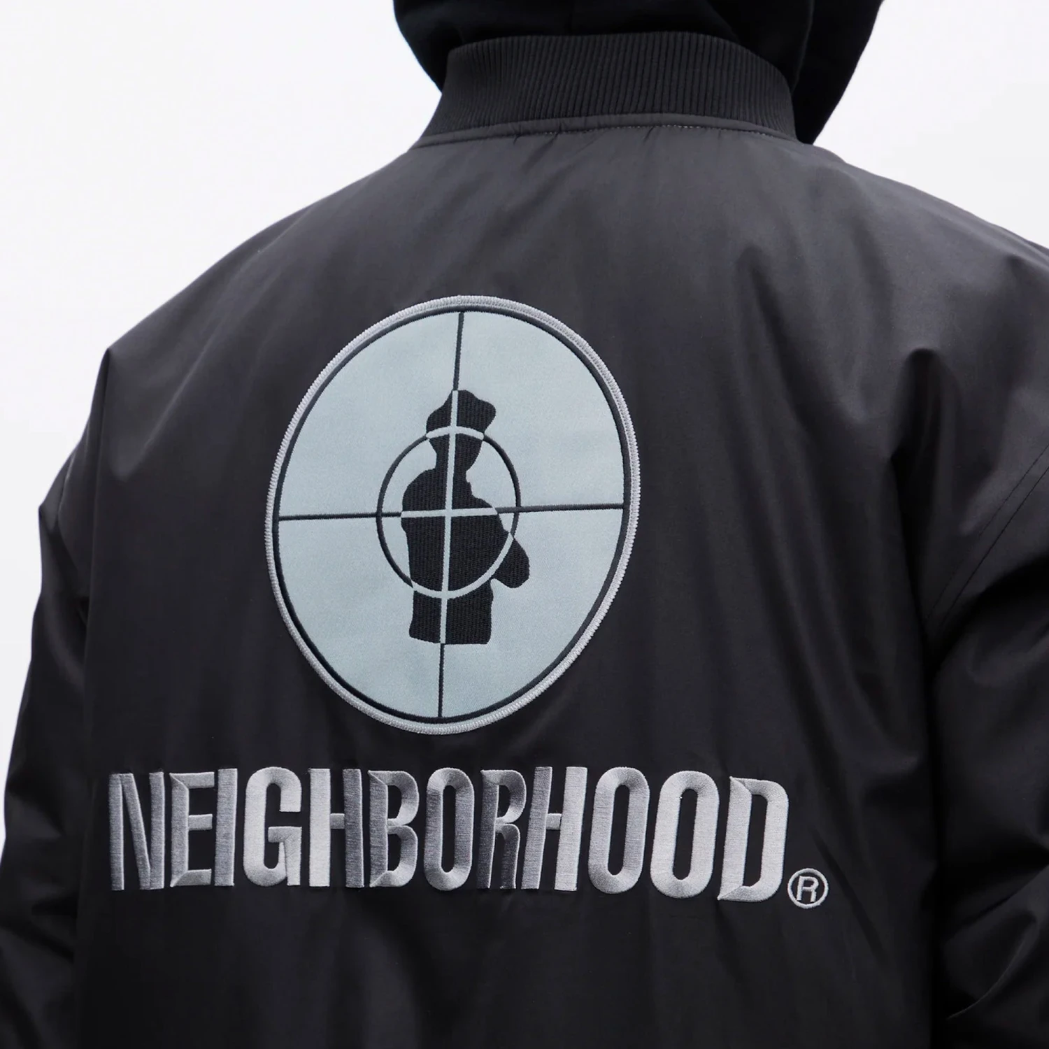 Neighborhood X Public Enemy X Majestic Mens Baseball Jacket 6 Neighborhood X Public Enemy X Majestic Mens Baseball Jacket - Image 4