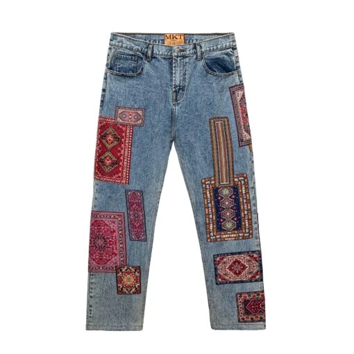 Market Mens Rug Dealer Denim Pants -The North Face || Air Jordan || Drole de Monsieur Sales Shop 388001127 BLU 1