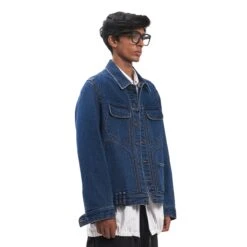 Dhruv Kapoor Mens Embroidered Denim Jacket -The North Face || Air Jordan || Drole de Monsieur Sales Shop J010A 2 6 11zon