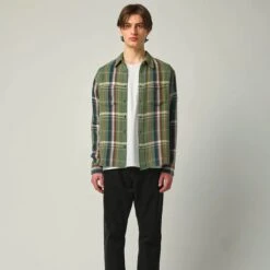 Corridor Mens Acid Plaid Cabin LS Shirt 7 Corridor Mens Acid Plaid Cabin LS Shirt -The North Face || Air Jordan || Drole de Monsieur Sales Shop LS0124 ARMY 2