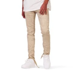 Purple Brand Mens Beige Snow Wash Jeans -The North Face || Air Jordan || Drole de Monsieur Sales Shop P001 BGSW322 3