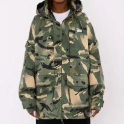Patta Mens Spray Camo Nylon Tactical Parka -The North Face || Air Jordan || Drole de Monsieur Sales Shop POC AW23 CAMO AOP NYLON TCPJ 001 2