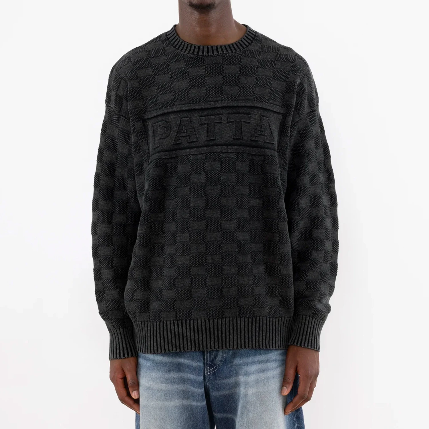 Patta Mens Pearl Ribbed Knitted Sweater 4 Patta Mens Pearl Ribbed Knitted Sweater - Image 2