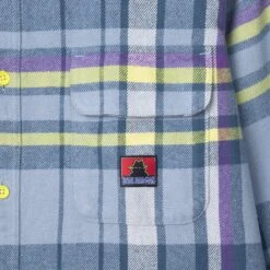 Real Bad Man Mens Flannel Shirt -The North Face || Air Jordan || Drole de Monsieur Sales Shop RBM12017 BLU 3