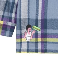 Real Bad Man Mens Flannel Shirt -The North Face || Air Jordan || Drole de Monsieur Sales Shop RBM12017 BLU 4