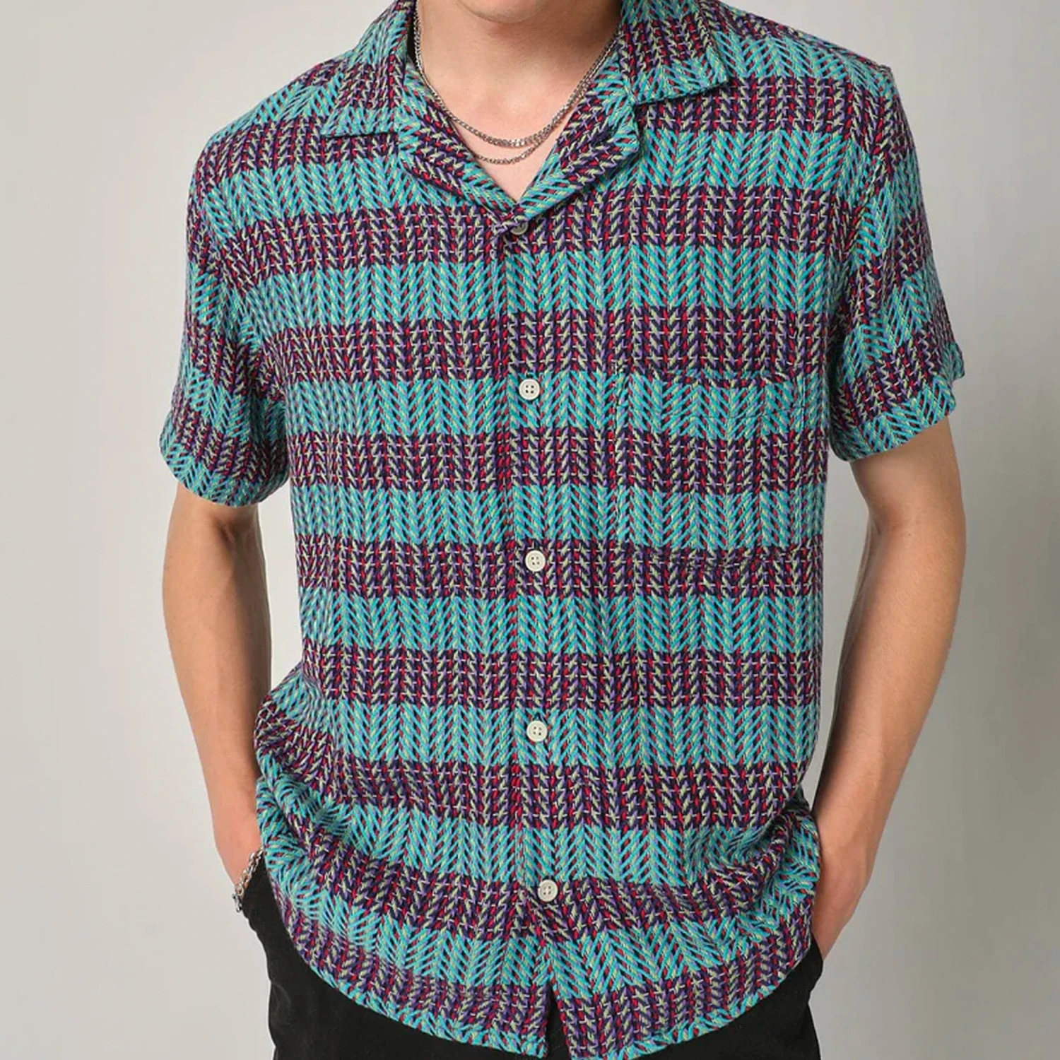 Corridor Mens Acid Plaid SS Shirt 4 Corridor Mens Acid Plaid SS Shirt - Image 2
