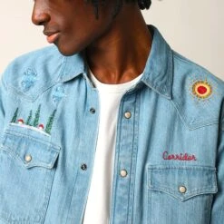 Corridor Mens Mountain Embroidery Western -The North Face || Air Jordan || Drole de Monsieur Sales Shop WT0067 IDG 4